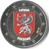 Gekleurde euromunten 2 Euro Letland 2016 Vidzeme Gekleurd -