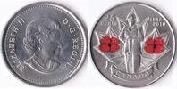 Canada Canada 25 Cents 2011 Soldier standing, two red poppies -