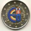 Gekleurde euromunten 2 Euro Slowakije 2014 10 jaar Eu Gekleurd 214/4 -