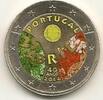 Gekleurde euromunten 2 Euro Portugal 2014 40 jaar revolutie Gekleurd 225/2 -
