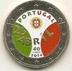 Gekleurde euromunten 2 Euro Portugal 2014 40 jaar revolutie Gekleurd 225/7 -
