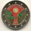 Gekleurde euromunten 2 Euro Portugal 2014 40 jaar revolutie Gekleurd 225/4 -