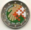 Gekleurde euromunten 2 Euro Portugal 2015 150 jaar Portugese Rode Kruis Gekleurd -