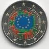 Gekleurde euromunten 2 Euro Portugal 2015 Europese Vlag Gekleurd -