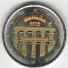 Gekleurde euromunten 2 Euro Spanje 2016 Aquaduct van Segovia Gekleurd -
