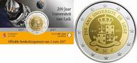Speciale 2 euromunten 2 euro België 2017 Universiteit Luik in coincard Nederlandstalig -
