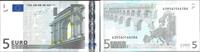 Euro Biljetten 5 Euro Biljet met handtekening J.C. Trichet U/L022L1 -