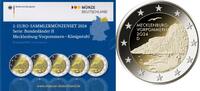 Speciale 2 euromunten 2 Euro Duitsland 2024 ADFG & J 'Mecklenburg Vorpommern' -