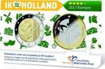 Nederland 2 euro2017 Holland coin Fair in coincard met penning Thema Klompen -