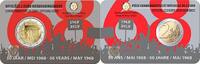 België 2 Euro2018 '50 jaar mei 1968' in coincard Nederlandstalig -