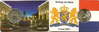 Speciale 2 euromunten 2 euro Nederland 2007 Verdrag van Rome In coincard Oplage 750 stuks -