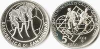 San Marino San Marino 2004 5 Euro WK voetbal 2006 in Duitsland Zilver -