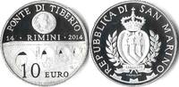 San Marino San Marino 2014 10 Euro Ponte di Tiberio Zilver -