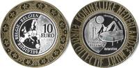 België België 2007 10 Euro 'Elisabeth/ Antarctica' met vergulde rand -