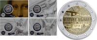  2025 Speciale 2 euromunten 2 euro Frankrijk 2025  Louvre - Set van vier   in coincard st