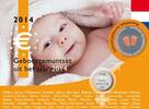 Nederland Babyset 2014 Neutraal met gekleurde penning -