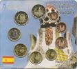 Spanje set2014 met 2x 2 euromunt -