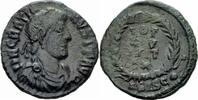 Römisches Kaiserreich Nummus Gratianus Nummus Siscia 378-383 VOT XV MVLT XX Vota Lorbeerkranz RIC 31 (a) 3 S -