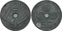 Belgien Belgie Belgique Belgium 5 Centimes Belgien Leopold III 5 Centimes 1941 Zink 2. WK BELGIQUE-BELGIE Belgium KM # 123 -