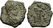 Römisches Kaiserreich 1/2 Centenionalis Theodosius I Nummus Thessalonica 388-393 SALVS REI PVBLICAE Victoria RIC 65 b) 4 -