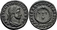 Römisches Kaiserreich Follis Constantinus II Follis Siscia 321-324 CAESARVM NOSTRORVM VOT X Kranz RIC 182 / 2 -