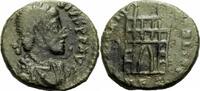 Römisches Kaiserreich Nummus Theodosius I Nummus Thessalonica 383-88 GLORIA REI PVBLICE Lagertor RIC 62 b 4 S -