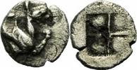 Ionien Tritetetartemorion Teos Ionien Tritetartemorion 475-450 BC Greifenprotome Griffin Quadratum Incusum -
