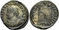 Römisches Kaiserreich Follis Constantius II Follis Cyzicus 325/6 PROVIDENTIAE CAESS Lagertor Camp Gate RIC 38 -