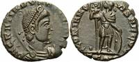 Römisches Kaiserreich Centenionalis Gratianus Centenionalis Arles 367-375 GLORIA NOVI SAECVLI Labarum RIC 15 ix (c) -
